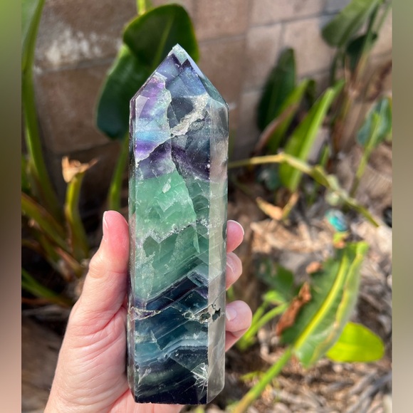 Rainbow Fluorite Crystal Tower - Picture 3 of 11